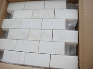 Ορθογώνιο κεραμίδι πατωμάτων μωσαϊκών τούβλου άσπρο μαρμάρινο, σύγχρονα πέτρινα κεραμίδια λουτρών μωσαϊκών