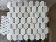 Τεχνητά Hexagon άσπρα μαρμάρινα κεραμίδια του Καρράρα, Hexagon κεραμίδι του Καρράρα ξενοδοχείων άσπρο
