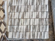 Σύγχρονο μαρμάρινο κεραμίδι τοίχων μωσαϊκών, 300 X 298mm φυσικό πέτρινο κεραμίδι μωσαϊκών φύλλων