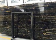 Χρυσή φλεβών μαύρη μαρμάρινη κουζινών λήξη επιφάνειας πατωμάτων γυαλισμένη κεραμίδια