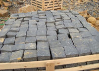 Μαύρα βασικά Cobble τούβλα επίστρωσης, μαύρες πέτρες επίστρωσης γρανίτη τοπίων