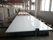 Καθαρά άσπρα στερεά πέτρινα Countertops για το υλικό χαλαζία γραφείου κουζινών