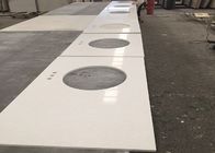 Καθαρά άσπρα τεχνητά Countertops χαλαζία, δημοφιλή Countertops ματαιοδοξίας χαλαζία