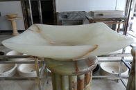Άσπρη Countertop νεφριτών λεκάνη πλύσης Onyx νεφριτών κρέμας νεροχυτών σκαφών λουτρών Onyx λεκανών νεροχυτών