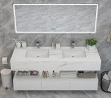 Πέτρινα Countertops ματαιοδοξίας λουτρών εφαρμοσμένης μηχανικής του Καρράρα Bianco