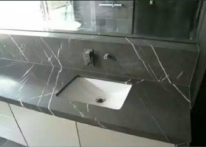 Η παλαιά σκοτεινή γκρίζα μαρμάρινη Countertops συνήθεια έκοψε το μέγεθος 2.63g/εκατ. πυκνότητας ³