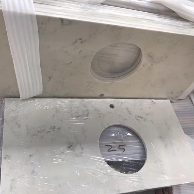 Κρυστάλλου άσπρο χονδρικό Countertop χαλαζία πλακών χαλαζία πέτρινο