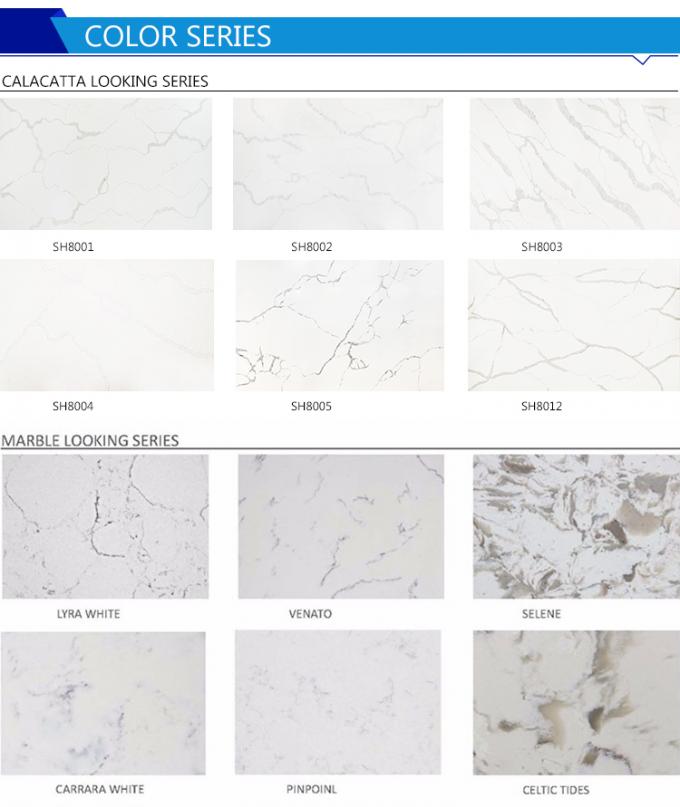 Γρήγορα Countertops χαλαζία παράδοσης Prefab κινεζικά φτηνά