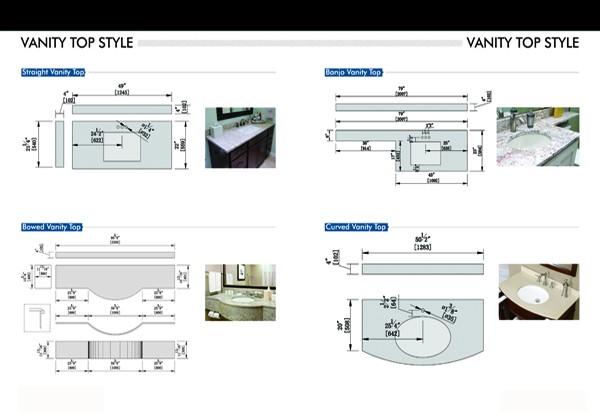 Newstar Menards μπάντζο λουτρών τοπ Countertop ματαιοδοξίας χαλαζία γρανίτη περικοπή--μεγέθους πέτρινο μαρμάρινο