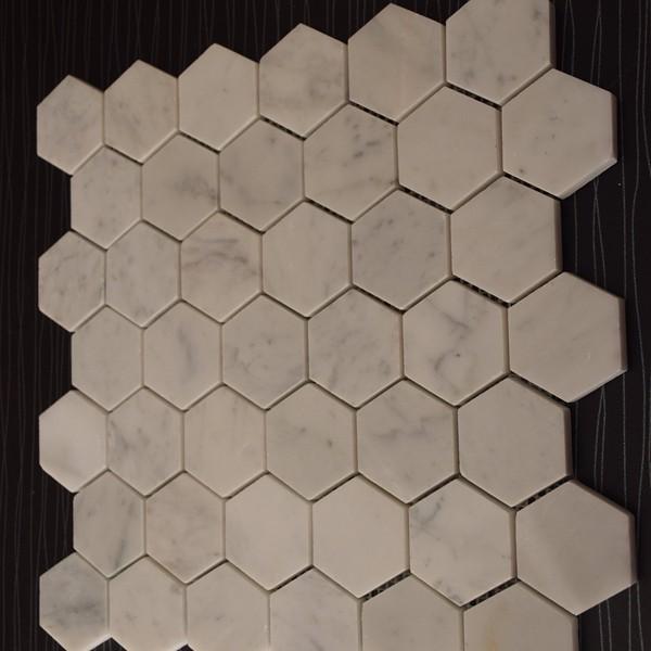  άσπρος μαρμάρινος, hexagon mosic