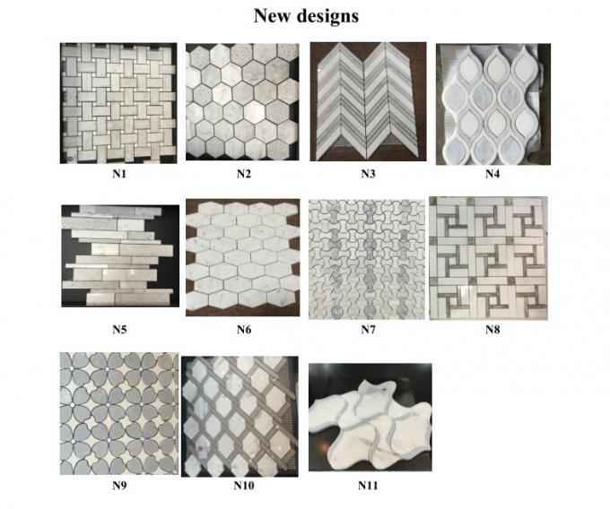  άσπρος μαρμάρινος, hexagon mosic